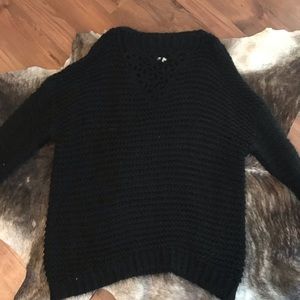 Black knitted sweater